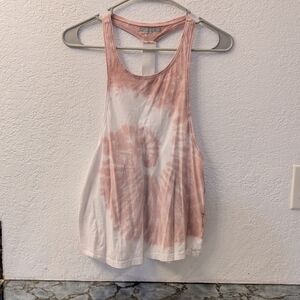 Exist Tie-Dye Sleeveless Women's Top - Pink and White 100%cotton Extra Small